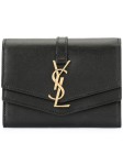 Saint Laurent Black Small Sulpice Wallet | ModeSens | Large wallet, Wallet, Leather