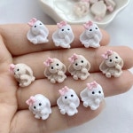 귀여운 미니 만화 활 강아지 네일 아트 송진 디자이너 참 라인석 DIY 공예, 네일 3D 장식 쥬얼리, 20 개