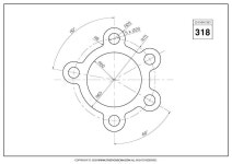 STUDYCADCAM 2D CAD 연습 318 (PDF) - Payhip in 2024 | Cad drawing, Technical drawing, Geometric drawing