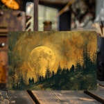 Reunión al estilo gótico iluminada por la luna Arte de pared: Señal de aluminio de 13 x 20 con protección impermeable - Adecuada para... 