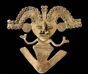 황금문명 엘도라도 특별展 국립중앙박물관 동물인간 장식 기원전 200-기원후 1000 7.8 x 8.6 cm 콜롬비아 | 아이디어, 그림, 장식