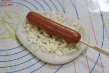 찹쌀떡으로 찹쌀핫도그 만들기 | 식품 아이디어, 떡 간식