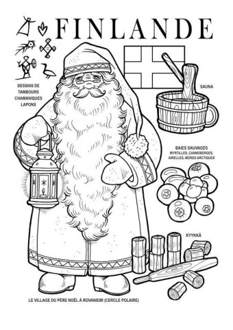 Épinglé par Lo Litaloca sur Hiver... | Coloriage, Finlande, Pays du monde