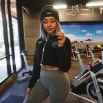 look at me being all headass at the gym w/ my supreme beanie AND MY CAMERA LMAO. • sweate | 얼굴