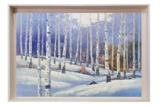 # 자작나무 숲(birch forest)~ 나이프터치/ 2021/oil painting