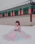Pin page 모아한복 Moa Hanbok on Instagram: Gyeongbokgung Palace on a snowy day 🩵❄️ The Korea forecaster predicts that... 