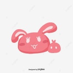 핑크 일러스트 귀요미 토끼 인형, 원소, 토끼 머리, 토끼 토끼 PNG 일러스트 및 PSD 이미지 무료 다운로드 - Pngtree