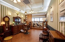 앤티크한 분위기의 8평 바버샵 인테리어 (인천 연수구 송도)