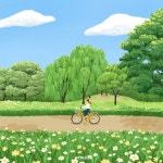 자전거 산책길/Riding a bike in the park