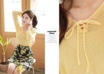 [씨스루맵시*knit/a0105브이넥이 가녀린 느낌을 주는 니트!!여성스러운 씨스루 디자인이~여리여리함을 살려 주는 니트!]... 