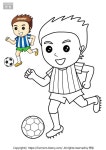 축구선수 그림 도안 색칠하기 프린트