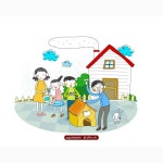 행복한 가족 일상 일러스트  #일상 #일러스트레이터 #삽화 #동화 #캐릭터 #그림 #가족 #여행 #추억 #보라배배 #illustration... 