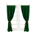 Shamrock Green Draperies - These long green Shamrock style curtains are elegant, classy, tasteful, just like most of the rich homes... 