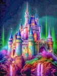 Meothan Castle Paint by Numbers Kit for Adults DIY Castle Paint by Numbers Kit for Adults Beginner Watercolor Castle Paint by... 