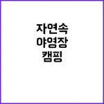 군위댐 야영장 완벽한 자연 속 캠핑 명소 발견! | 대구진
