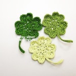 코바늘 모티브 네잎클로버/How to crochet a four-leaf clover
