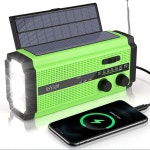 5000mAh 태양 핸드 크랭크 AM/FM/WB 날씨 라디오 비상 라디오 USB 충전식 휴대용 라디오 LED 손전등 SOS 보조베터리