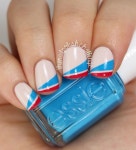 Essie Haute in the Heat Patriotic Nail Art - The Nail Polish Challenge | 네일