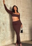 Pin page Pin by 111aadi on Fall | Brown maxi skirts, Maxi skirt, Charcoal clothing