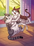Play or Fighting? - Modern Cat pet health and happiness에 있는 핀