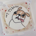 #애견 케이크보자마자 즐거워하셨던 반응이🥹 일하는보람이에여😍 #율전동케이크 #수원케이크 #캐릭터케이크 #주문케이크 #답례품... 