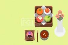 ILL198, 프리진, 일러스트, 가을, 설날, 추석, 선물, 이벤트, 음식, 식품, 기호식품, 디저트, 간식, 후식, 한식, 다과, 다도, 오브젝트, 배경, 그림자... 
