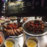제주 근고기٩( ᐛ )و 이게 돼지고기인 소고기인 구분이 안될만큼 미치도록 맛있다. 인생 최고의 고기였다. 라면도 맛있고.. 진짜... 