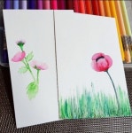 오랜만에 그려보는 플러스펜 수채화 : 네이버 블로그 - 2020 | 꽃 그리는 법, 수채화, 꽃