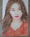 ㅋ 그래도 오늘도 뿌듯해요~♡ 수지 색연필 인물화 그리기 . #portrait #art #makeup #suzzy #cute #painting #drawing #그림 #손그림... 
