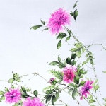 한가로운 - #겹해당화#flower#painter#painting#문인화#한국화#동양화#수묵화#사군자#beautiful#입시한국화#drawing#gallery#입시동양화#캘리... 