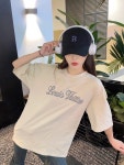 [LOUIS VUITTON] 루이비통 23ss 그레이 문자 자수 반팔 260g : 더플렉스 :