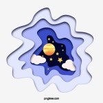일러스트 컷 스타일 행성 요소, 밤하늘, 하늘, 우주 PNG 일러스트 및 PSD 이미지 무료 다운로드 - Pngtree | 페이퍼 컷 아트, 종이 예술, 종이 조각