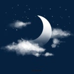 구름에 별이 빛나는 후광 달 일러스트, 달, 지금 구름, 별이 빛나는 하늘 PNG 일러스트 및 PSD 이미지 무료 다운로드 - Pngtree | 구름, 보름달... 