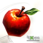 #사과 기초디자인, #기초디자인, #관훈K미술학원, #개체묘사 #사과 기초디자인, #기초디자인, #관훈K미술학원, #개체묘사 | 유화, 과일 그림, 야채 그림