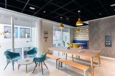 Globeleq’s new workplace is a complete transformation from... open plan workspace, which includes sit-stand de… | 인테리어
