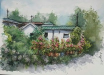 성북동 산꼭데기엔 이쁜집이많다 ᆞ #어반스케치ᆞ #성북동 북정마을