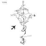 TCOOL Plane To Earth Temporary Fake Tattoo Body Art Sticker Waterproof Hand Tattoo Sticker for Men 9.8X6cm E-023 | 문신, 나침반... 