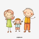 손으로 그린 가족 손을 잡고 귀여운 일러스트 그림, 손 잡다, 손잡다, 가정 PNG 일러스트 및 PSD 이미지 무료 다운로드 - Pngtree