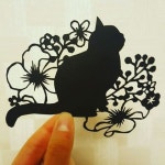#페이퍼아트 #페이퍼커팅 #종이 #고양이 #꽃 #페이퍼커팅아트 #아트... 