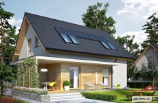 Pracownia Projektowa ARCHIPELAG 의 PROJEKT DOMU LILA ECONOMIC in 2020 | Outdoor decor, Solar panels, House