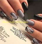 20 Simple Black Nail Art Design Ideas 1 | 하얀 네일
