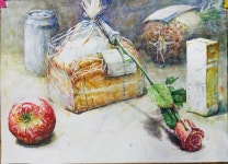 잠실 다트미술학원-정물수채화/중간과정 시범 #장미꽃그림 #사과그림... 예중예고 #서울예고 #선화예고 #서울미고 #예원학교 #선화예중 #송파예