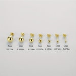 2 3 4 5 6 7 8 Mm Round Bead Design Stud Earrings Sexy Minimalist Style Copper 24k Gold Plated Jewelry Daily Casual Aretes y... 