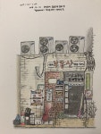 2018.12.21. 효자로 입구, pen&color pencils | 그리기