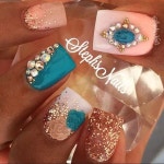 nail art design ideas | with glitter | bling nails | #nailart | 네일