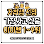 자취생이 선정한 가장 사고픈템 BEST 9위 - 2023