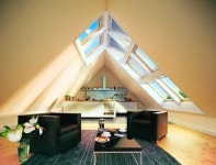 Attic living rooms image by 성우 on 다락방 in 2020 | Loft conversion design, Pyramid house