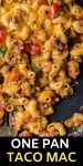 This Easy Taco Mac is a quick one pan, 30 minute meal packed with taco meat, noodles and chees… | Beef recipes easy, Beef... 