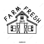 흑인과 백인 라인 농장 신선한 로고 - 2020 | 로고, 로고 템플릿, 자연 로고