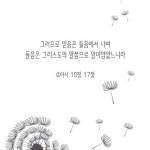 [말씀삶] iPhone wallpaper: 로마서 10장 17절 그러므로 믿음은 들음에서 나며 들음은 그리스도의 말씀으로 말미암았느니라... 